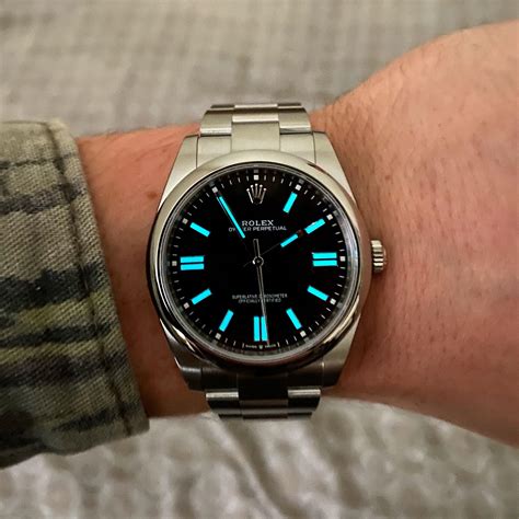 rolex oyster perpetual all black